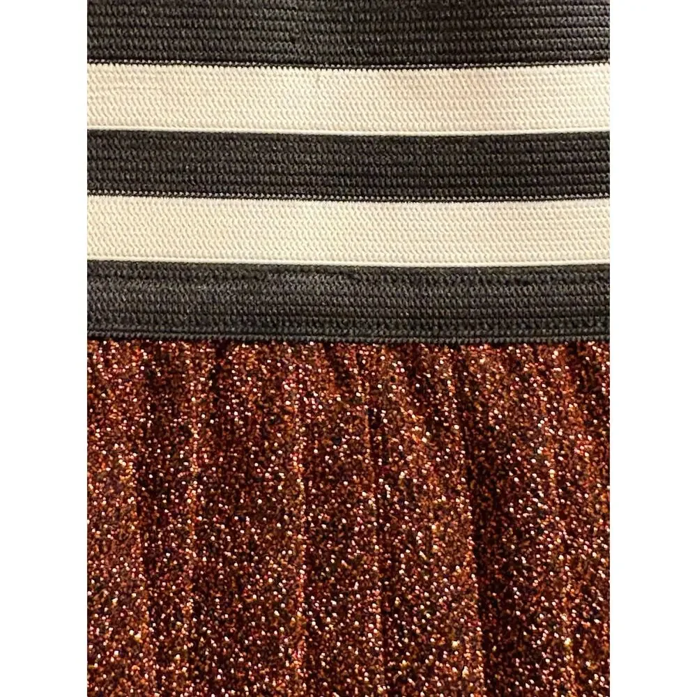 Gearge T Love Skirt Size Medium Womens Metallic Orange Made in Italy